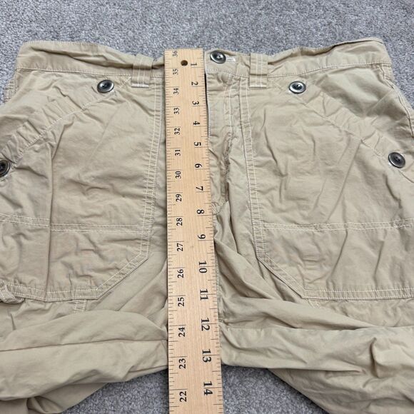 BDG Y2K Baggy Cargo Cropped Pants Womens 34 Brown Tan Cotton Utility Outdoor - Picture 15 of 16